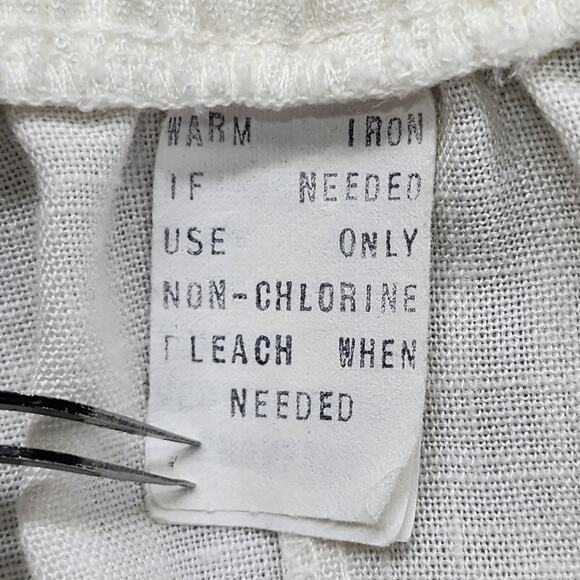 Vintage Item Eyes Skirt Womens M Ivory Cream Pleated Pencil Side Button Office - Picture 10 of 13